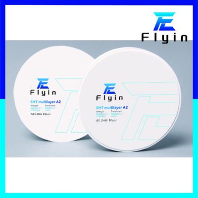 Tinggi Translucence Dental SHT Multilayer Zirconia Blok Untuk Mesin Penggilingan Gigi