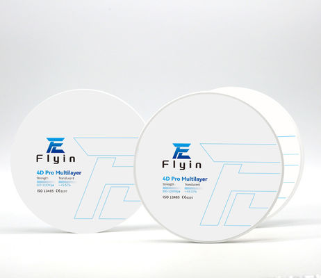 4D Pro Dental Lab CAD CAM Zirconia Blok Putih Dengan Translucence Tinggi