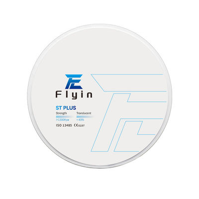 Flyin ST Plus Zirconia Disc CAD CAM Super Translucence 43% Kualitas Tinggi untuk Membuat Gigi Palsu / Bahan Oral