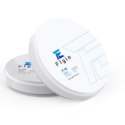 Ultra Translucence Flyin ST A2 Zirconia Disks Blok Zirconia Putih Untuk Mesin Penggilingan Cadcam